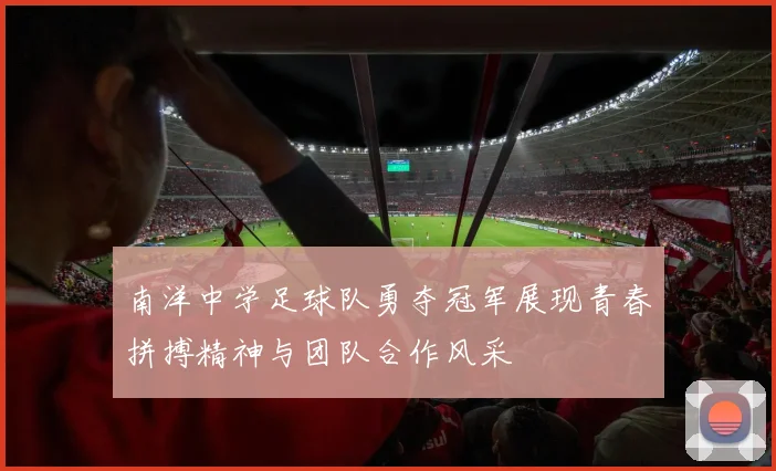 南洋中学足球队勇夺冠军展现青春拼搏精神与团队合作风采